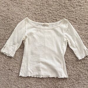 We The Free Pointelle Short Sleeve Tee